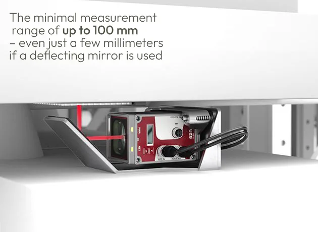 AMS-100i_positioning to 100 mm Laser Positioning System - minimal mesuring range up to 100 mm