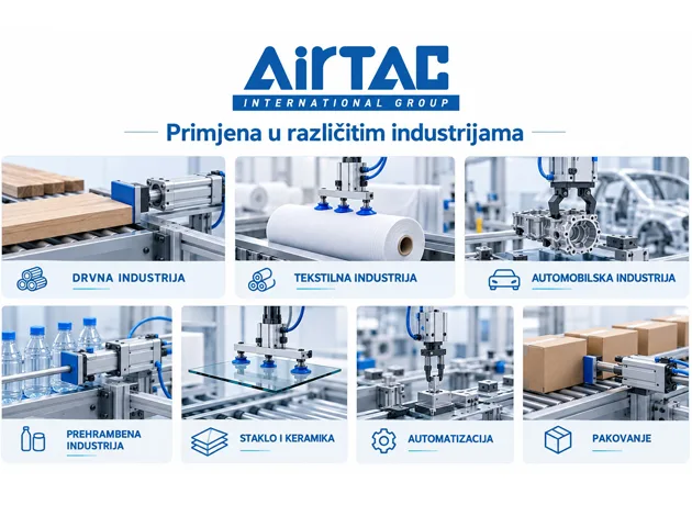 Pneumatska oprema za različite industrijske aplikacije